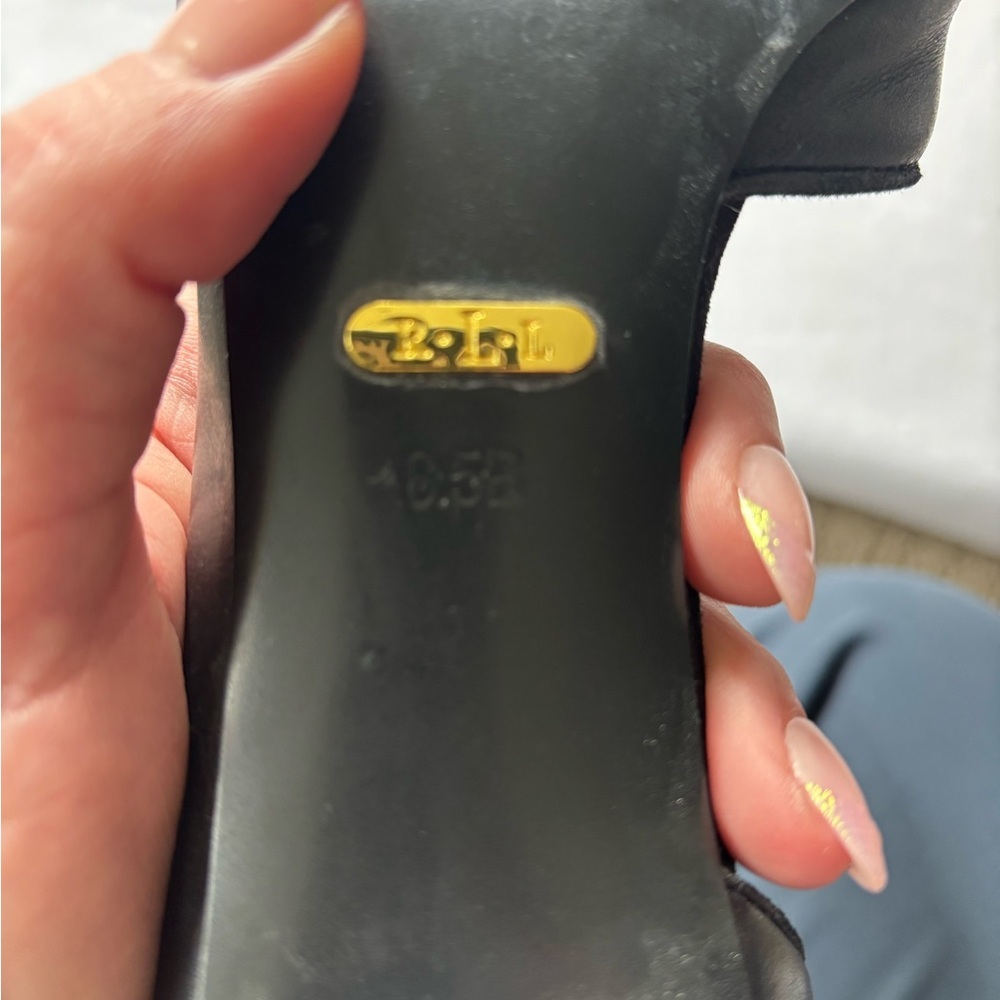 Ralph Lauren (R L l) Black Heels 8.5B - Picture 4 of 4